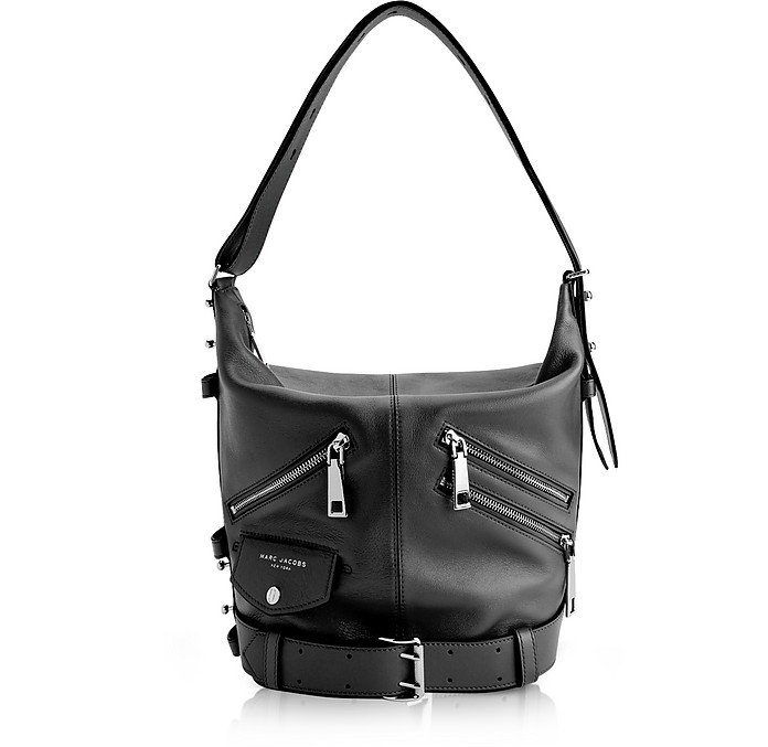Black Leather The Sling Motorcycle Shoulder Bag - Marc Jacobs