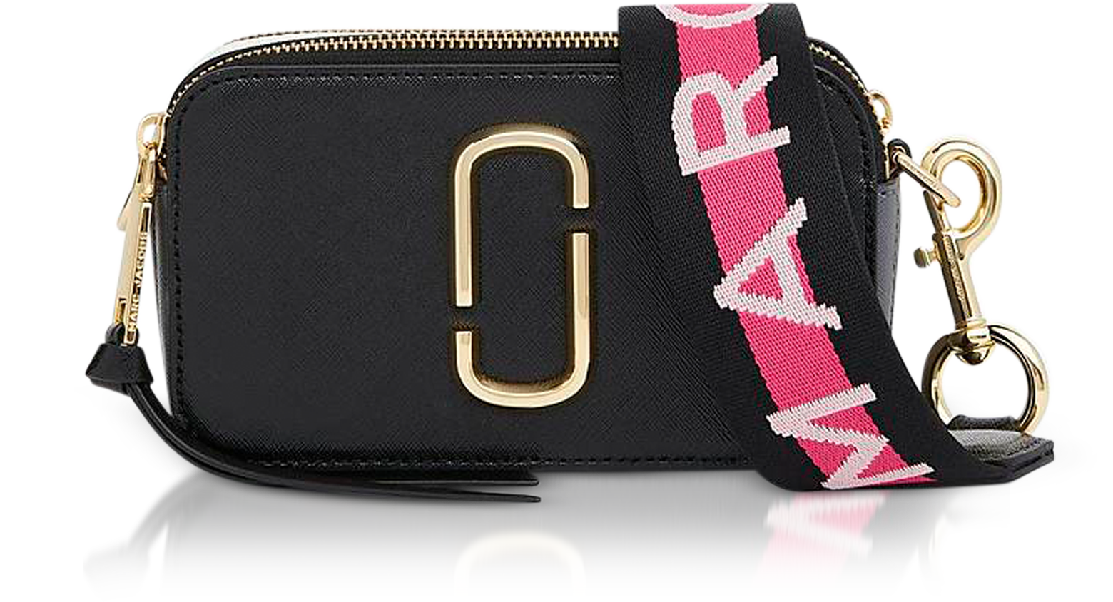 Marc Jacobs Black Logo Strap Snapshot Camera Bag at FORZIERI UK