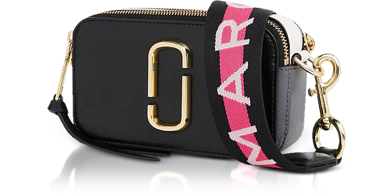 Marc Jacobs Logo Strap The Snapshot Camera Bag Leather Shoulder