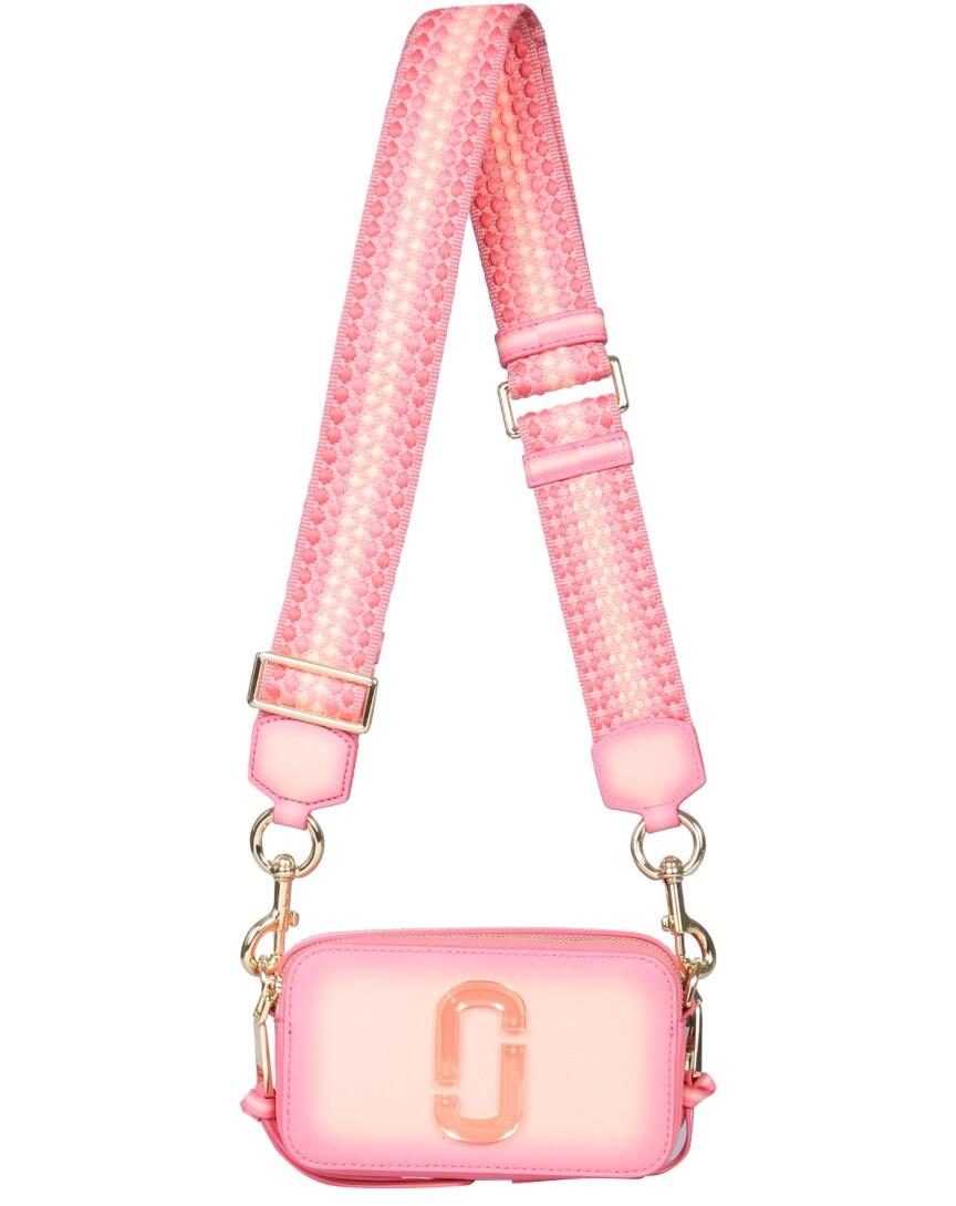 Marc Jacobs Baby Pink Logo Strap Snapshot Camera Bag at FORZIERI