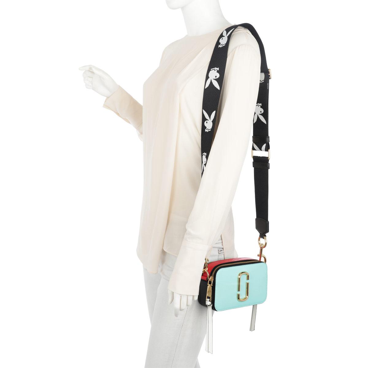 Marc Jacobs White The Snapshot Small Saffiano Leather Camera Bag at FORZIERI