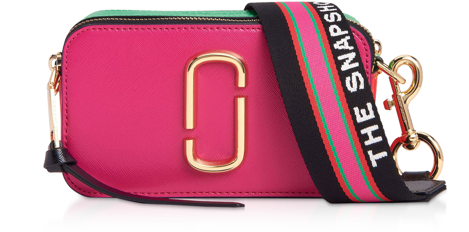 MARC JACOBS: The Snapshot Saffiano leather bag - Pink