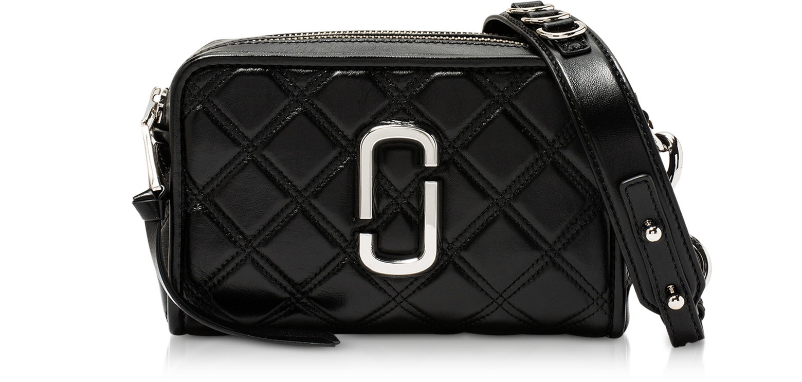 Marc Jacobs The Softshot 21 Crossbody Bag Black in Leather with