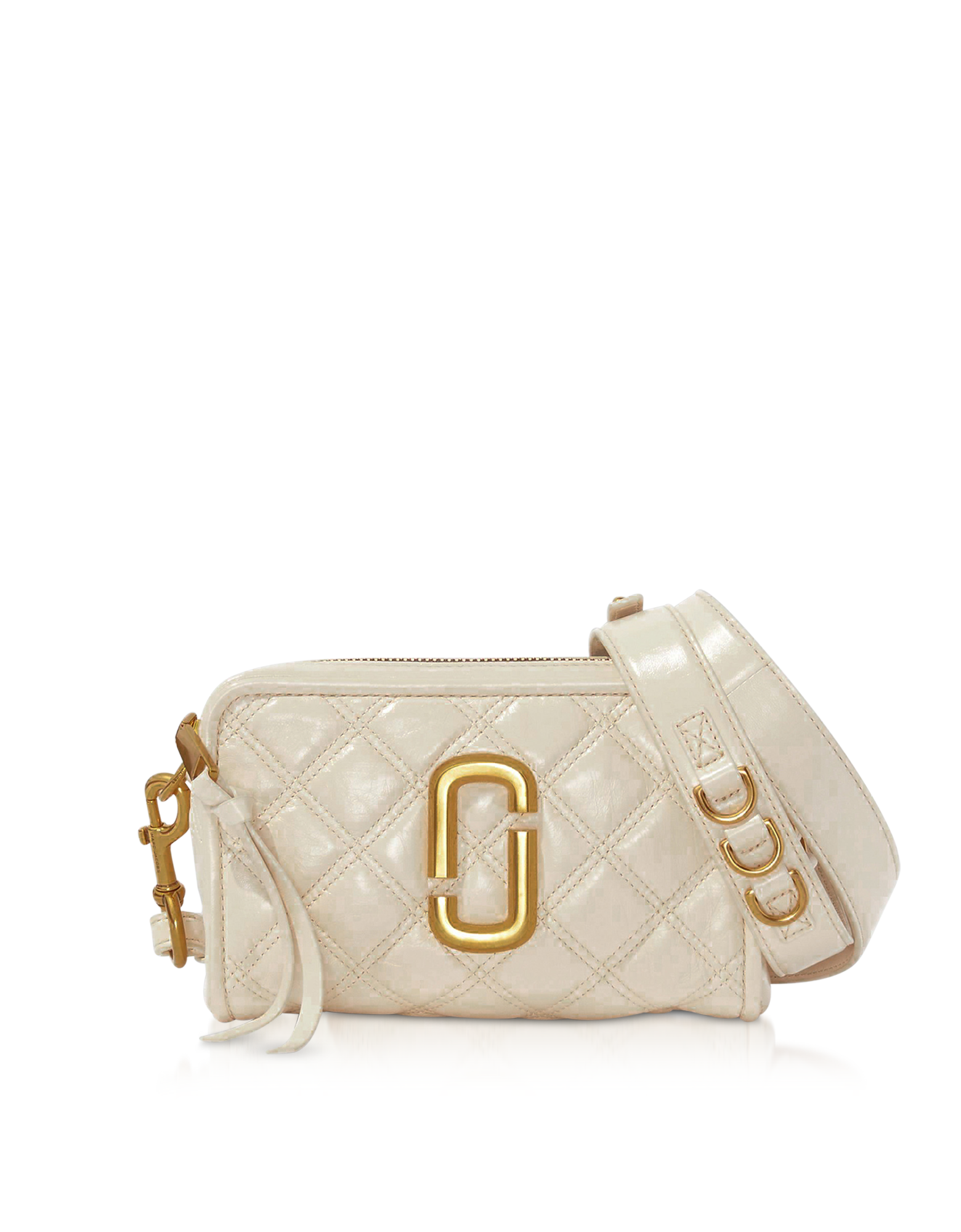 Marc Jacobs The Softshot 21 Quilted Leather Crossbody Bag In Ivory ...