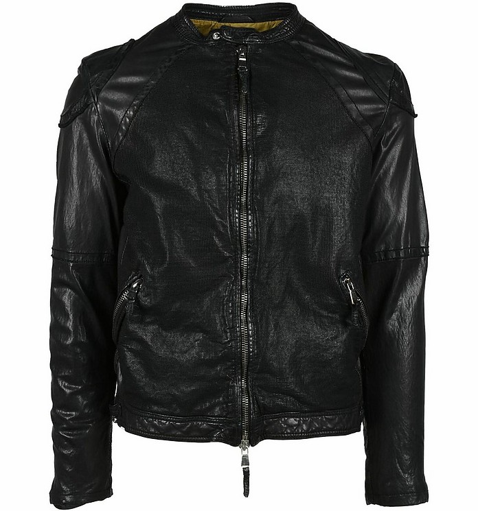 Men's Black Leather Jacket - The Jack