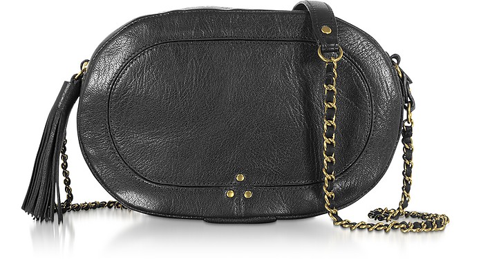 Black Leather Shoulder Bag - Jerome Dreyfuss