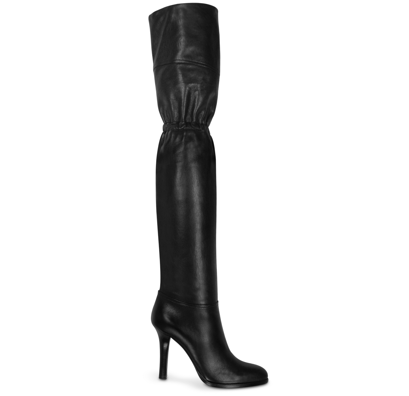 Jimmy Choo Jedi - Black Calf Leather Over The Knee Cuissardes Boots 9.5 ...