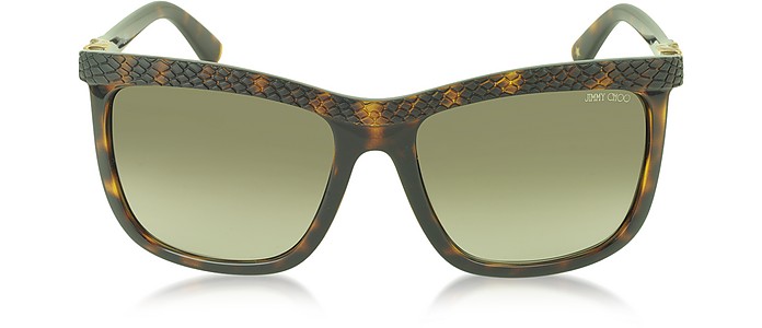 REA/S 791HA Havana Lizard Acetate Women's Sunglasses - Jimmy Choo