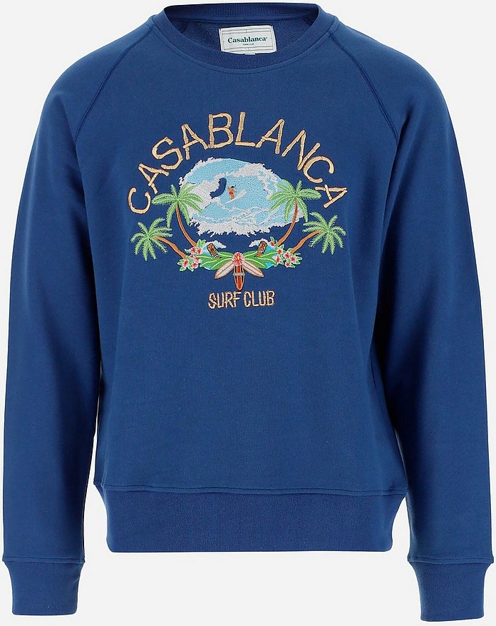 Blue Cotton Men's Sweatshirt - Casablanca