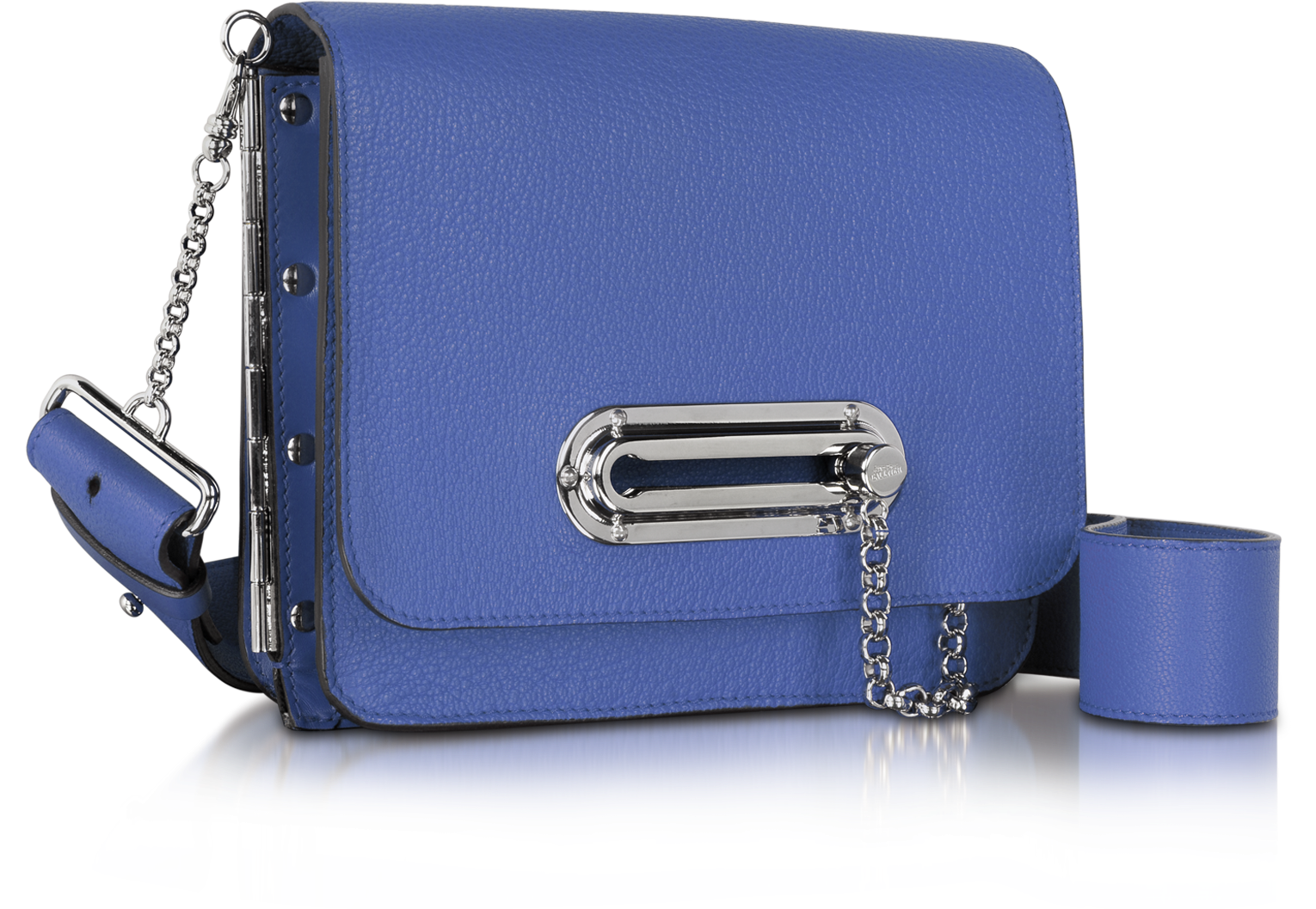 Jean Paul Gaultier Electric Blue Leather Crossbody Bag at FORZIERI