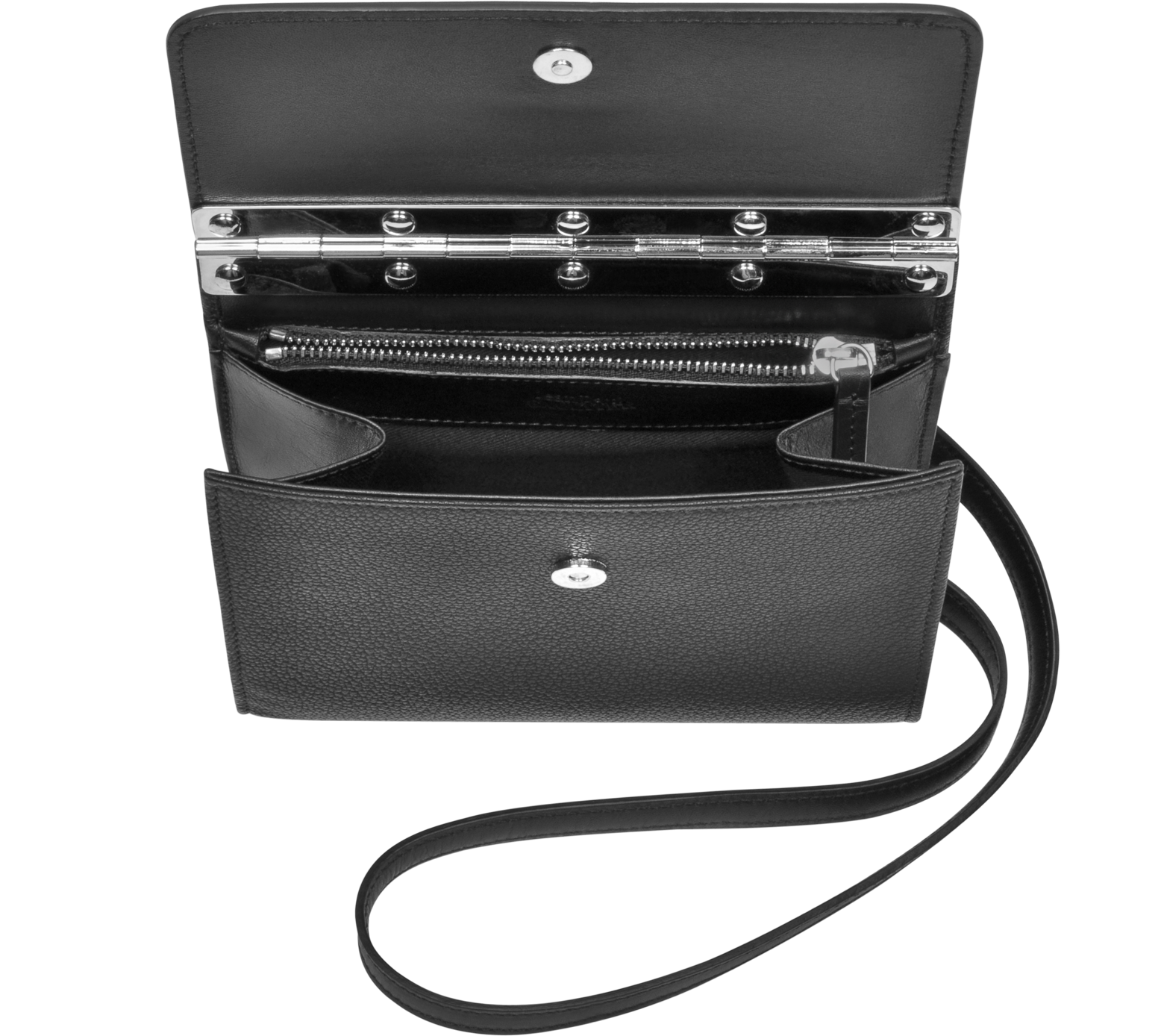 Jean Paul Gaultier Black Leather Mini Crossbody Bag at FORZIERI