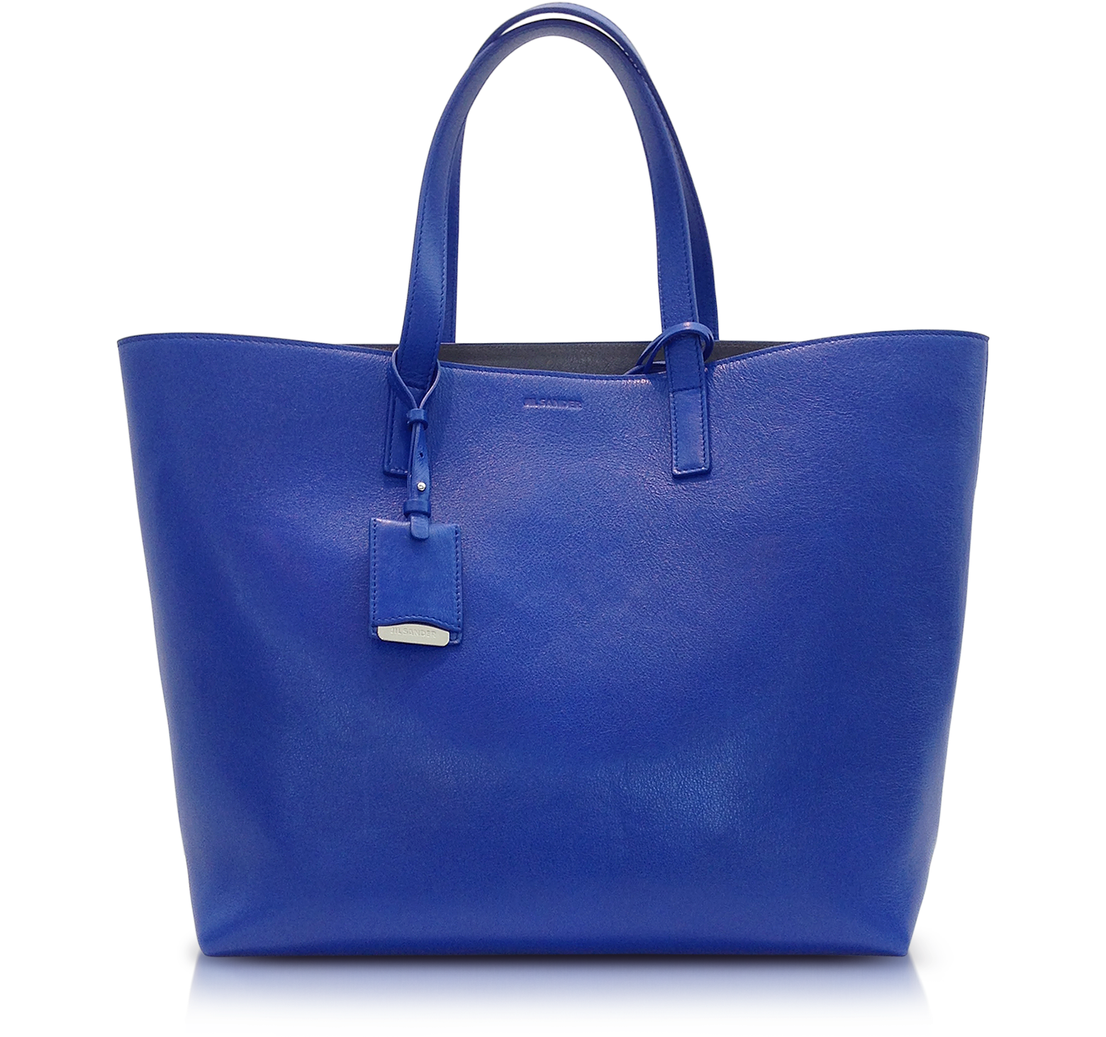 Jil Sander Blue Large Ibiza Leather Tote at FORZIERI