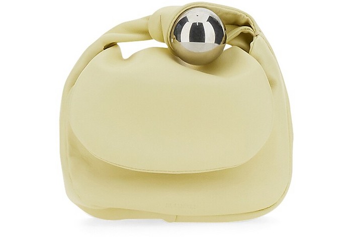 Small Leather Clutch Bag With Ball Closure - Jil Sander