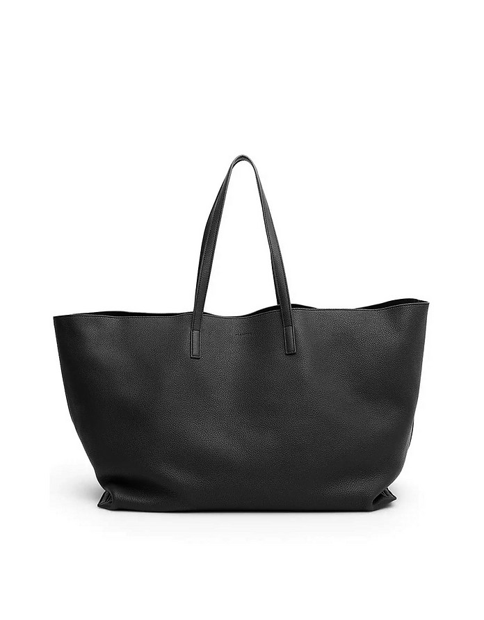 Black Leather Tote Bag - Jil Sander
