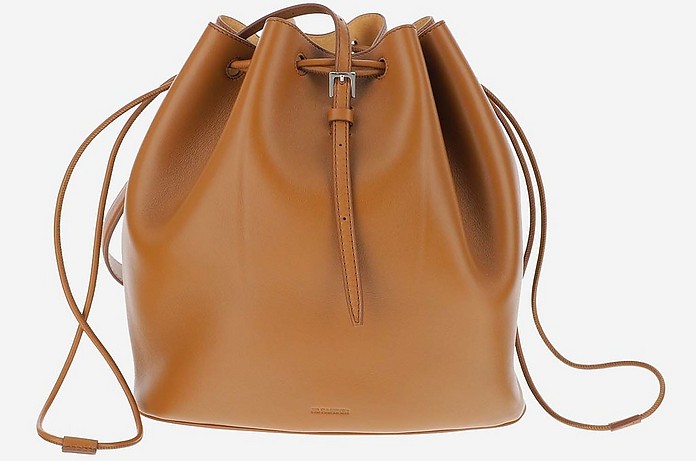 Brown Leather Bucket Bag - Jil Sander