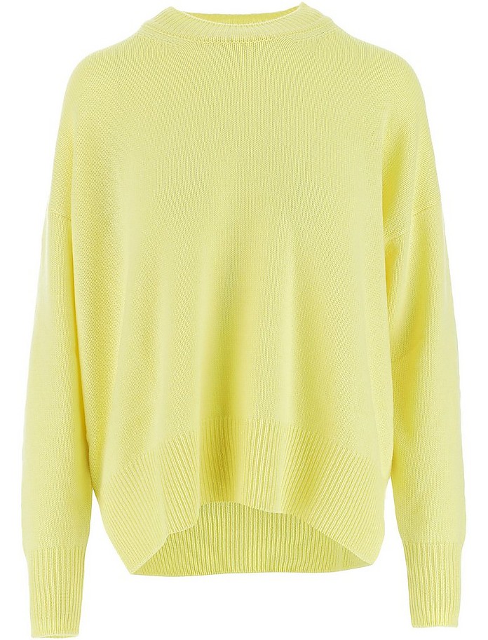 Pale Yellow Cashmere Women's Sweater - Jil Sander