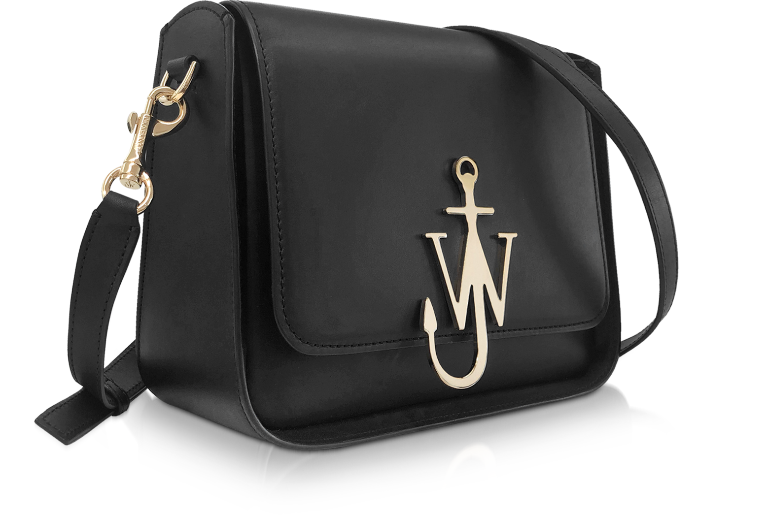 Black Anchor Logo Box Bag