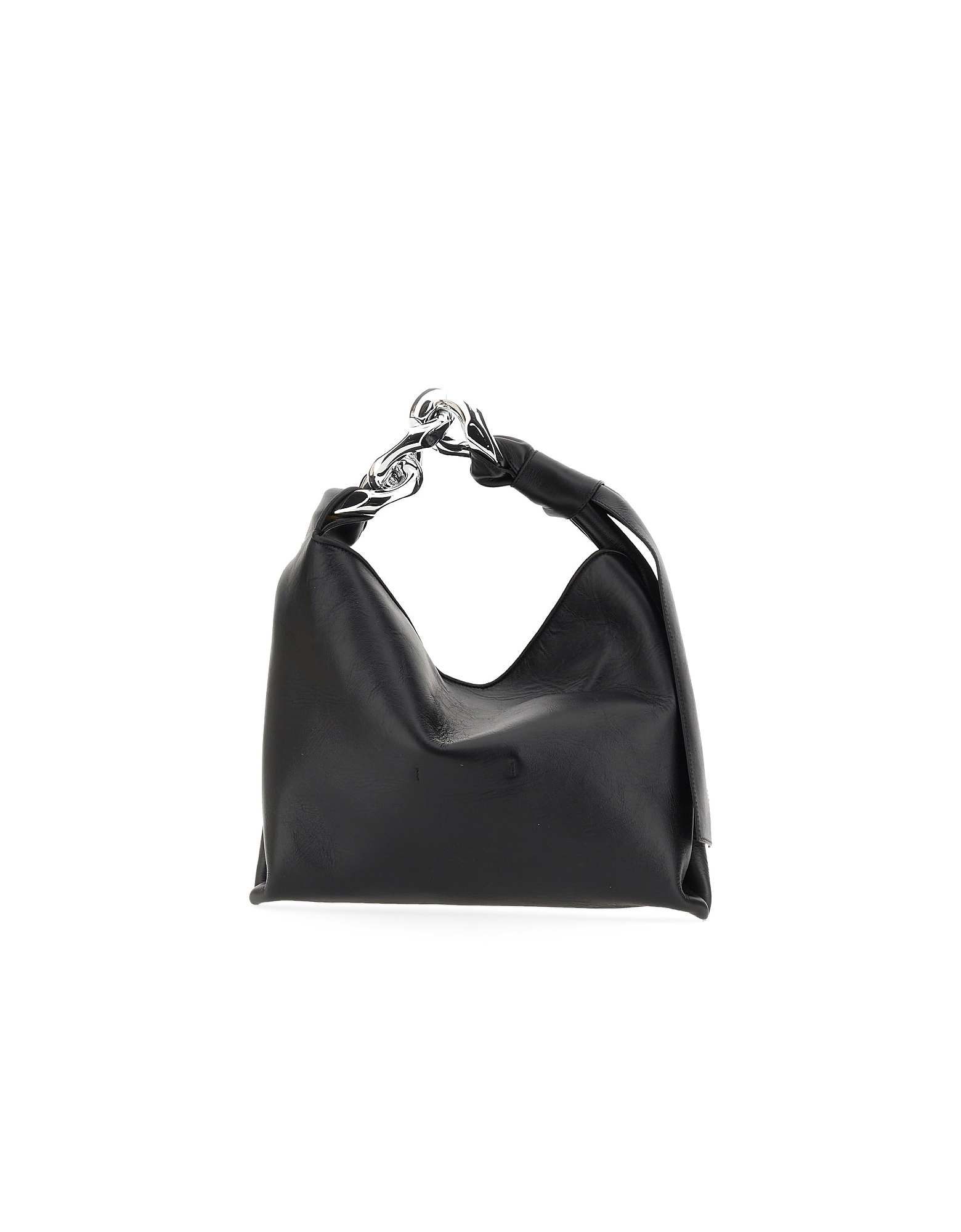 Jw Anderson Small Chain Hobo Bag In Noir