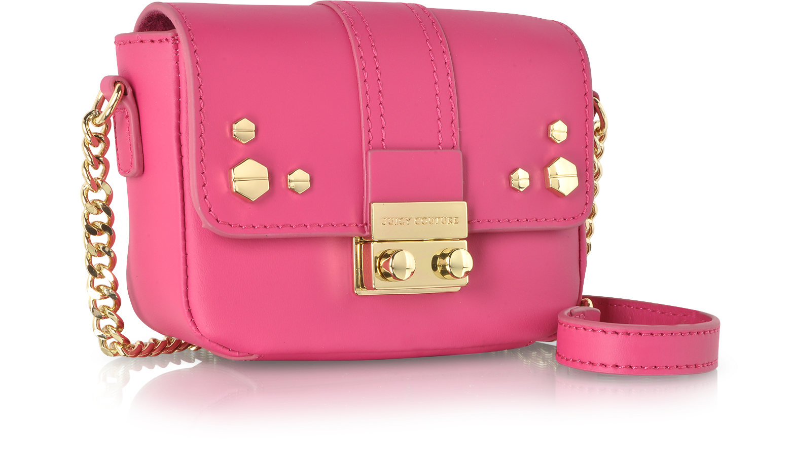 Juicy Couture Raspberry Brentwood Leather Mini G Crossbody Bag at FORZIERI