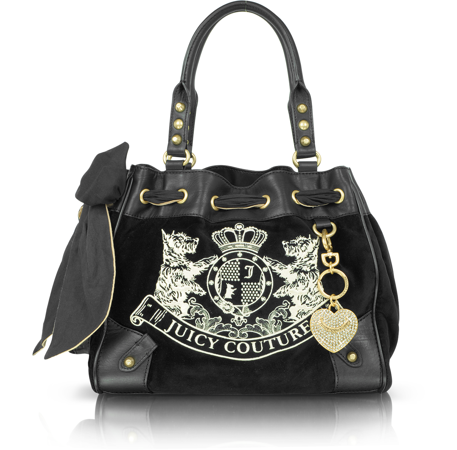 Juicy Couture Black New Scottie Embroidery Daydreamer Shoulder Bag at ...