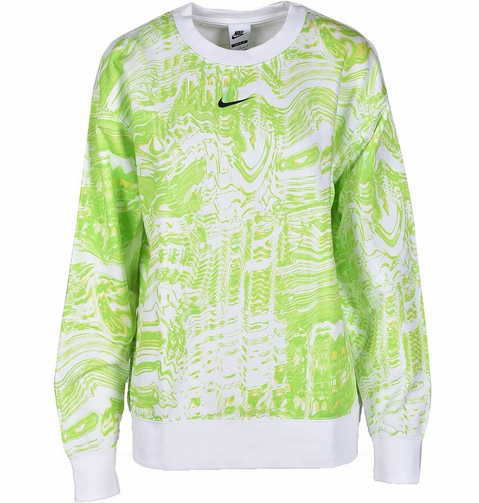 Women's White / Green Sweatshirt - Nike