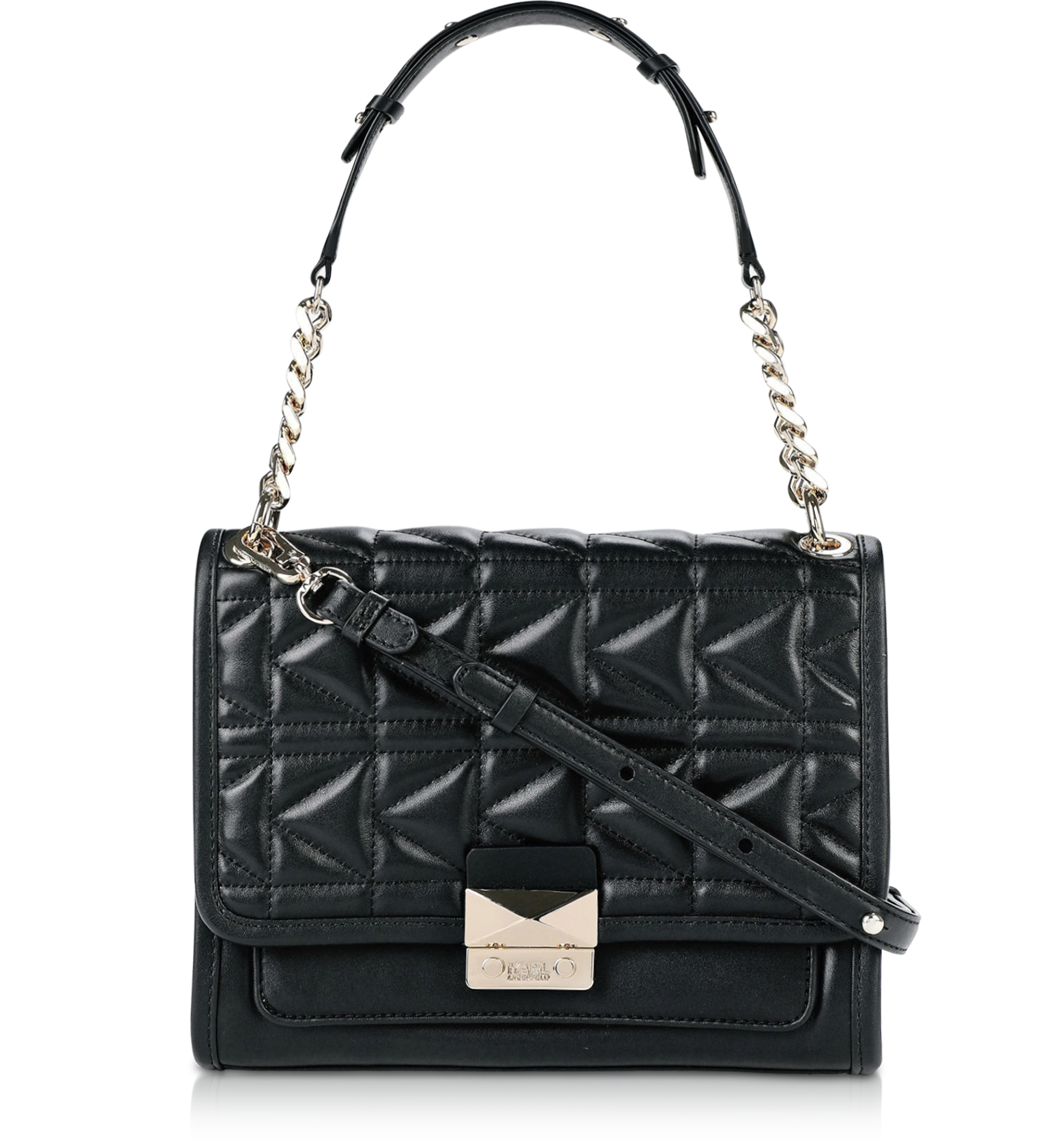 Karl Lagerfeld K/Kuilted Leather Shoulder Bag at FORZIERI