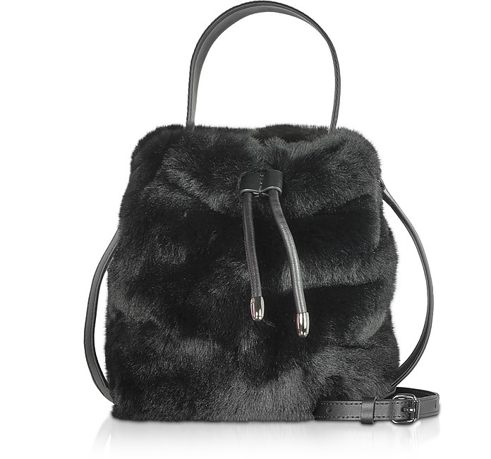 Karl X Carine Fur Bucket Bag - Karl Lagerfeld