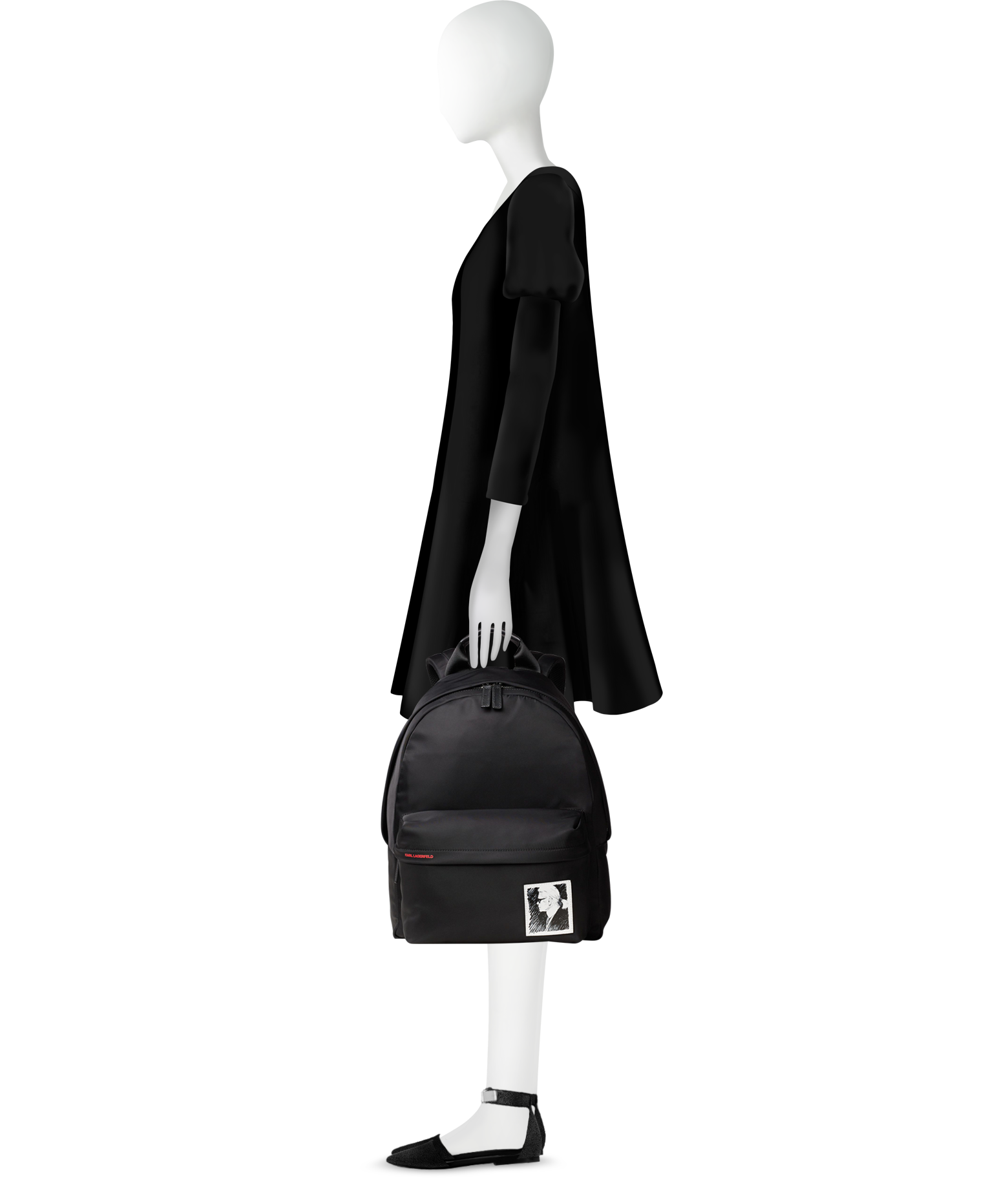Karl Lagerfeld Black Nylon Laptop Crossbody Bag – AUMI 4