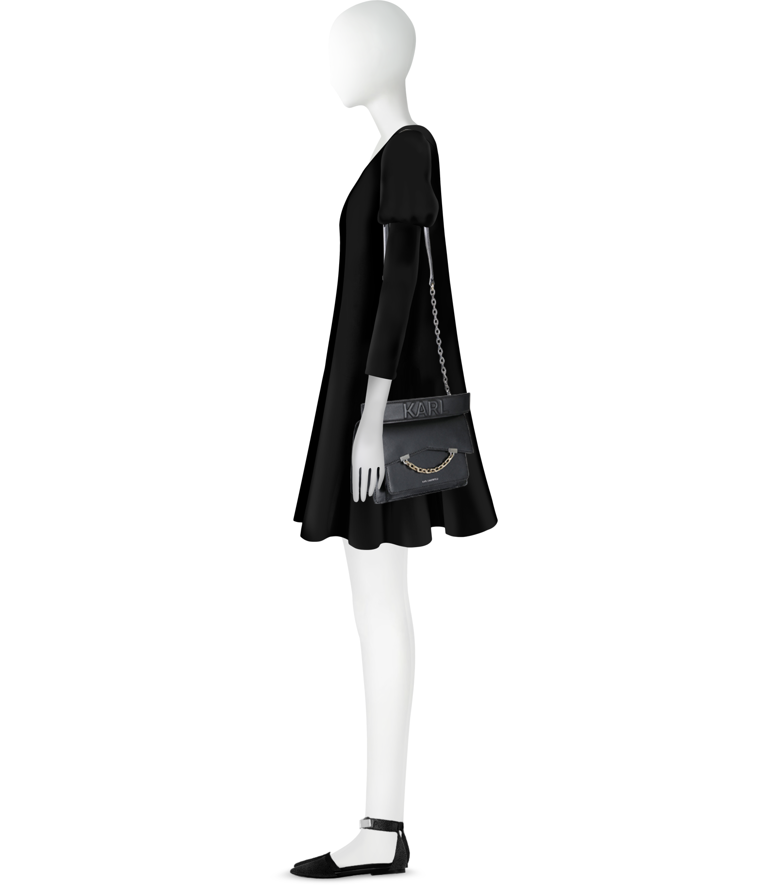 Clutch bag Karl Lagerfeld Black in Synthetic - 25951639