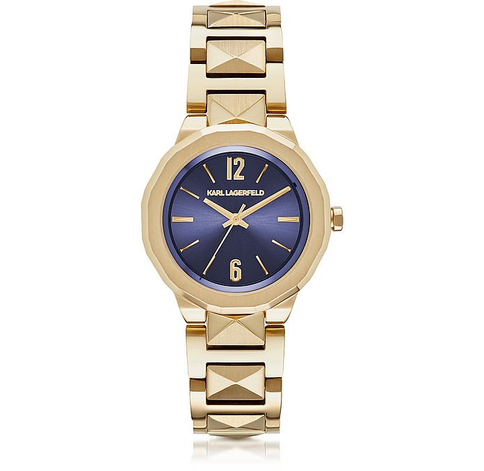 Joleigh Damen Armbanduhr aus Edelstahl in goldfarben - Karl Lagerfeld
