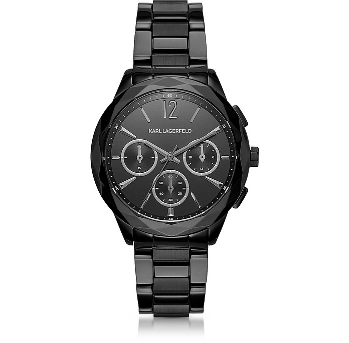 Karl Lagerfeld Optik Black Stainless Steel Women's Chronograph Watch at ...