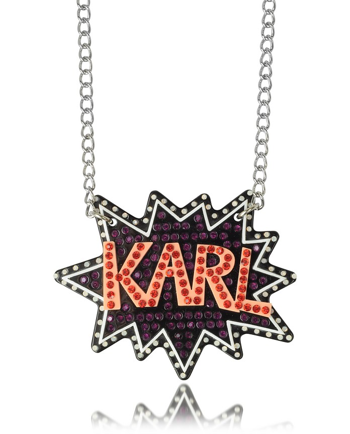 K/Pop Halskette mit Kristallen - Karl Lagerfeld