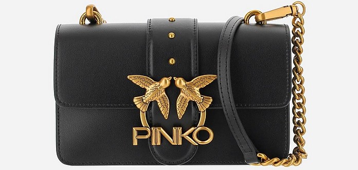 Black Leather Shoulderbag - Pinko