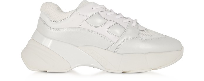 Rubino 2 White Calf Leather Women's Sneakers - Pinko / sR