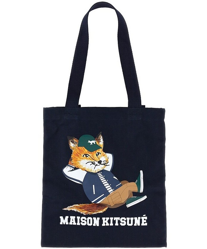 Dressed Fox Print Tote Bag - Maison Kitsuné