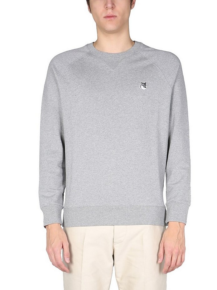 Gray Fox Head Sweatshirt - Maison Kitsuné