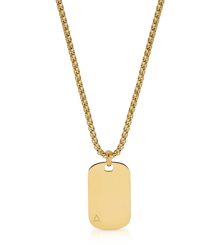 Ns Id Tag Necklace In Yellow Gold - Northskull