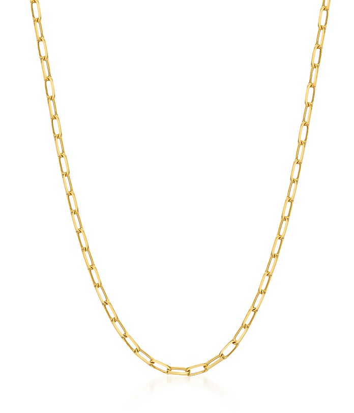 18 Kt. Gold Plated on Sterling Silver Cable Chain Men's Necklace - Northskull