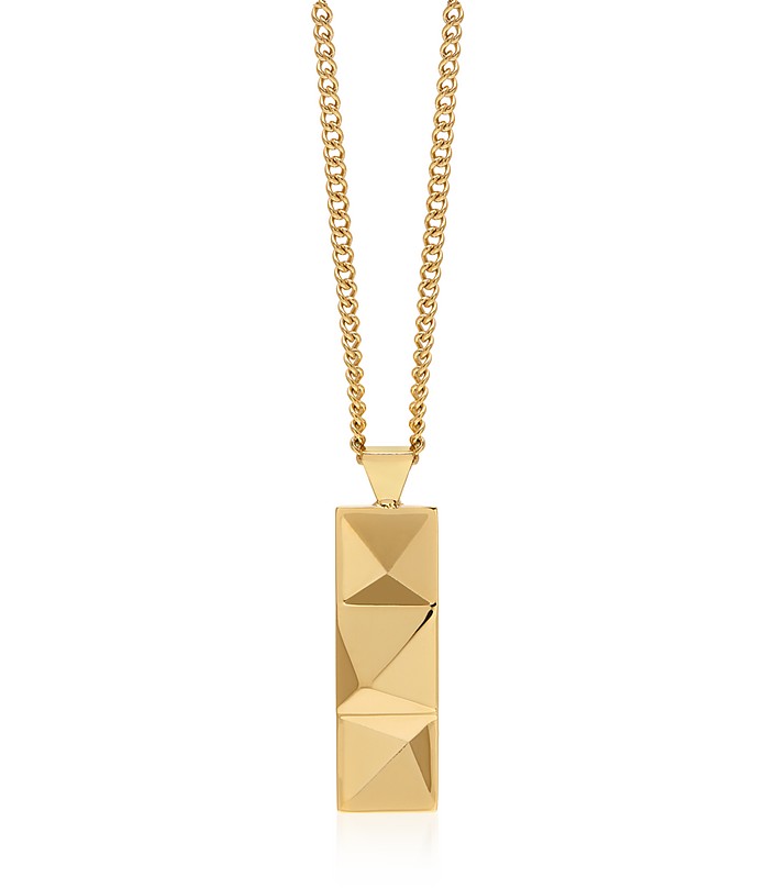 In ‘n’ Out 18 Kt. Gold plated Steel Men's Necklace - Northskull