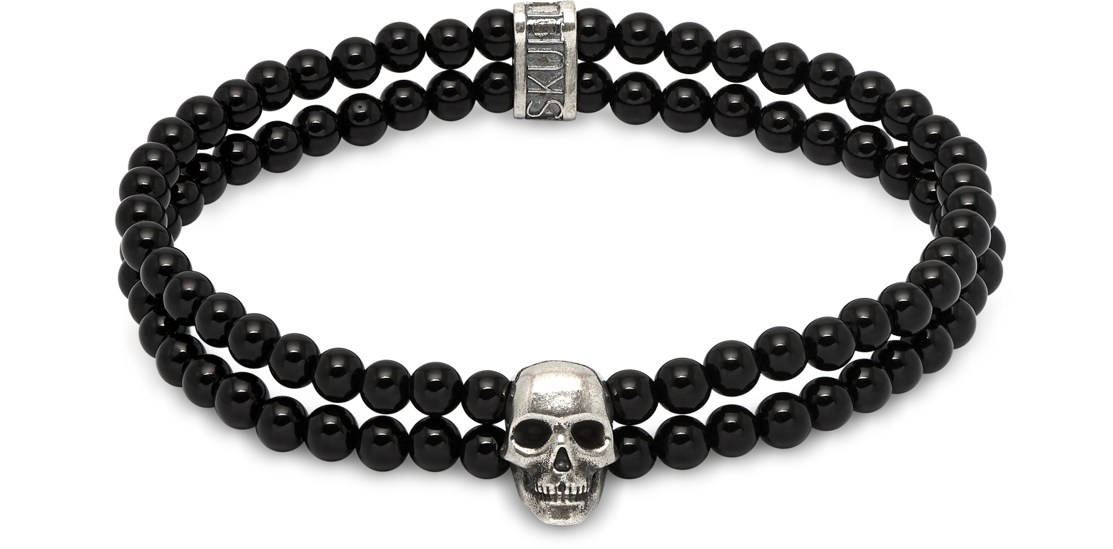 onyx skull bracelet