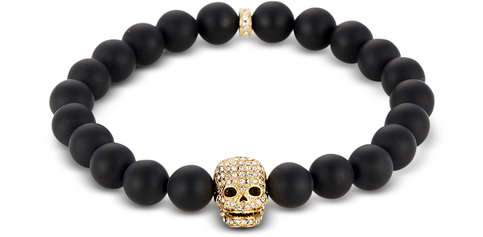 18kt. Rose Gold Twin Skull Bracelet 