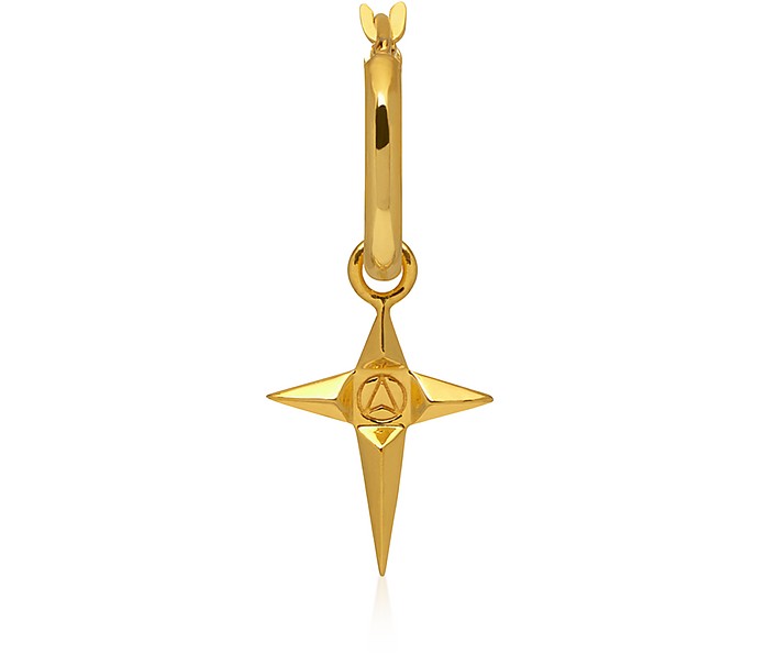 Star Hoop Gold Vermeil on Sterling SilverSingle Unisex Earring - Northskull