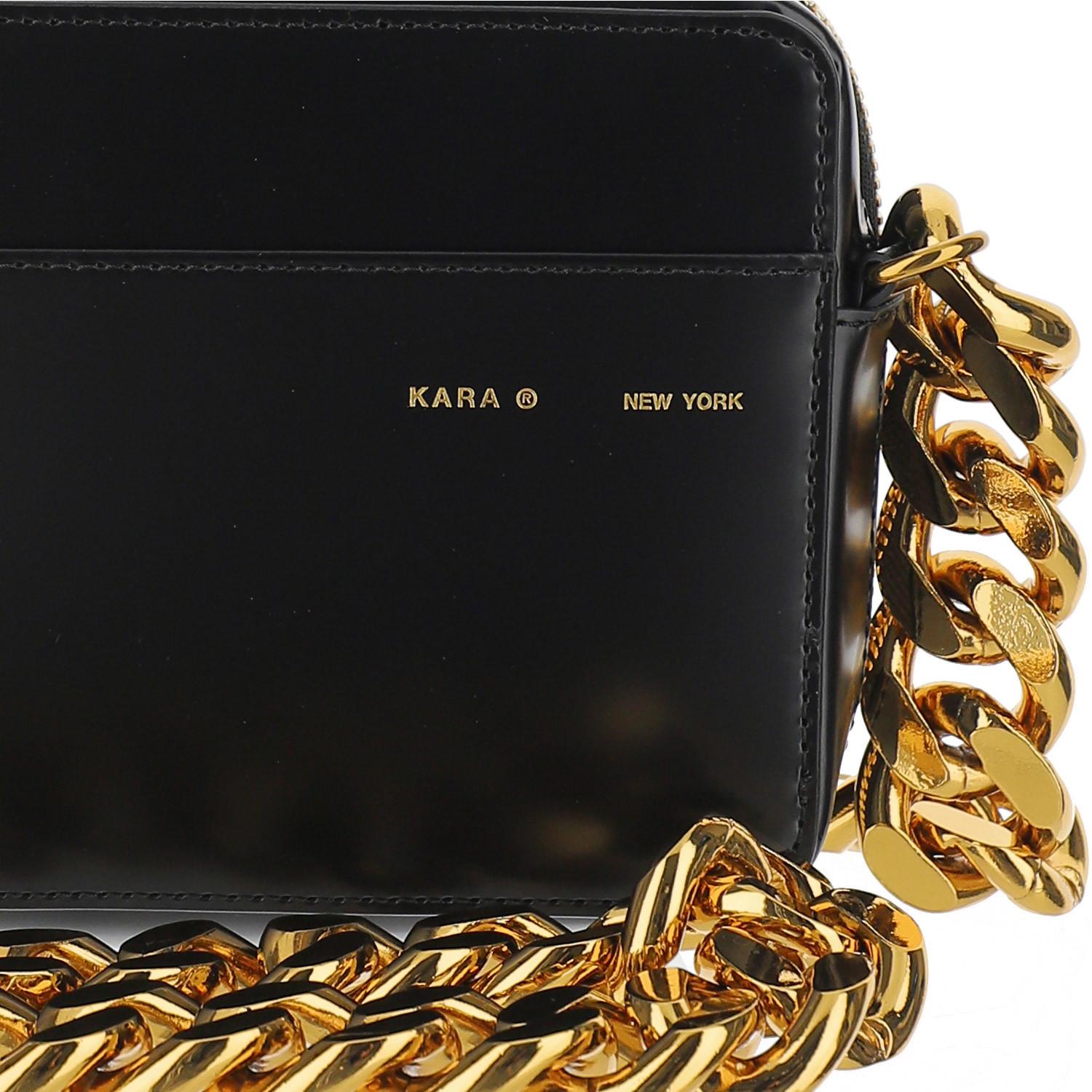 Kara Black Kara Camera Bag w/Oversized Chain at FORZIERI