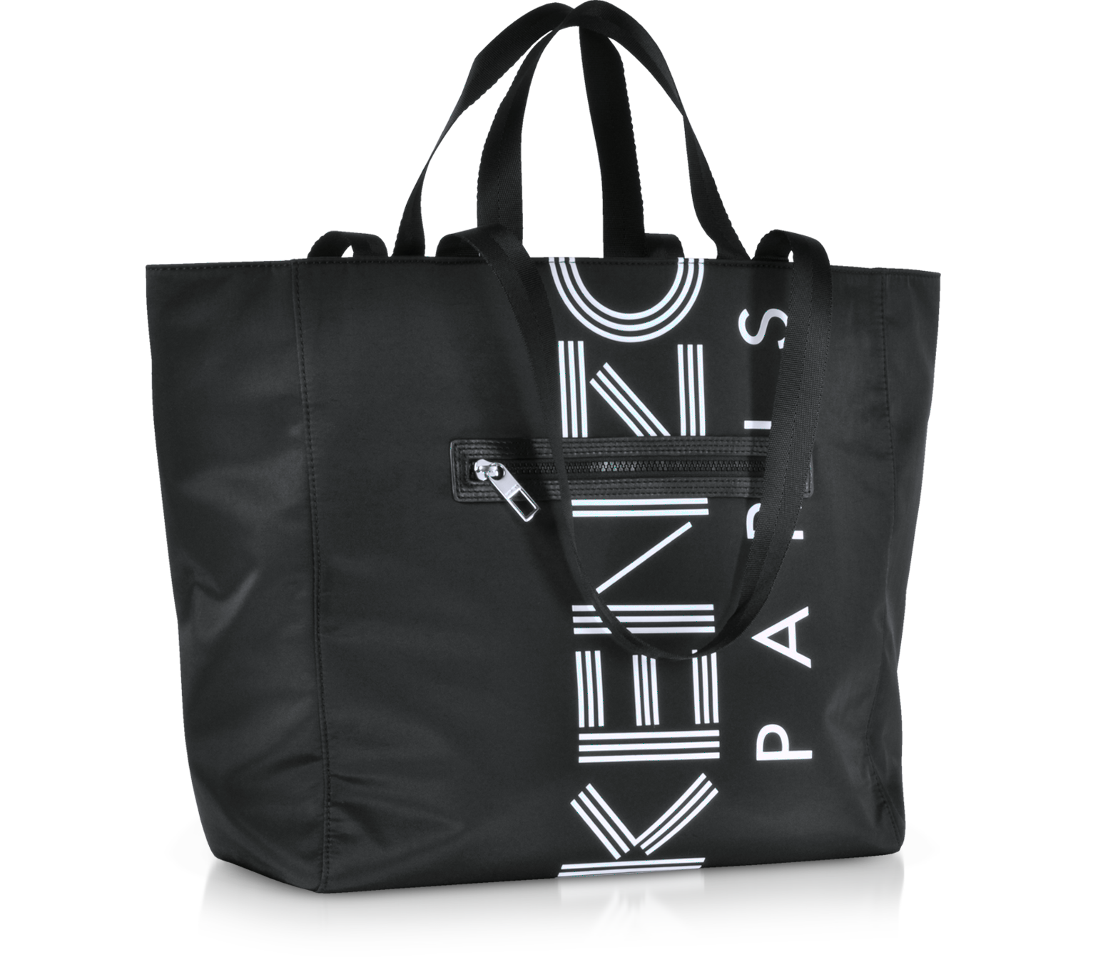Black Nylon Kenzo Logo Tote Bag at FORZIERI