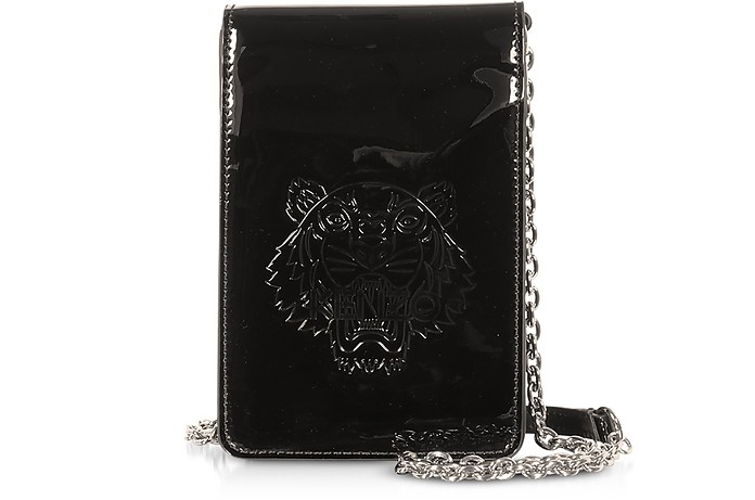 Black Preppy Tiger Embossed Phone on a Chain - Kenzo