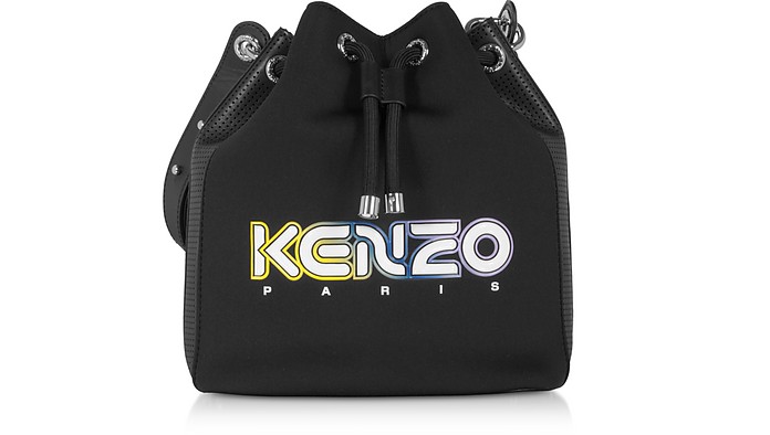 Secchiello Kombo in Neoprene e Pelle Traforata con Logo - Kenzo