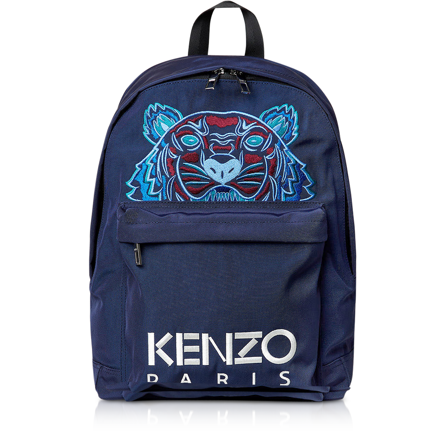 Kenzo Blue Large Tiger Canvas Backpack at FORZIERI