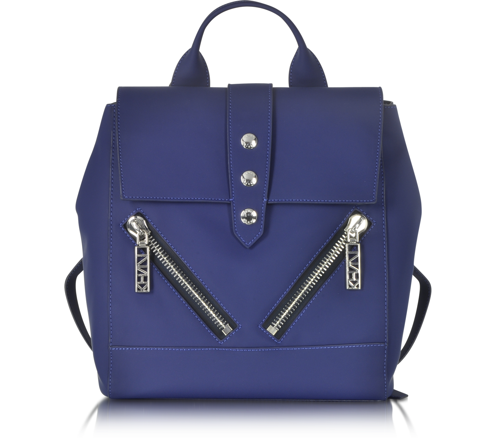 Kenzo Blue Gommato Leather Kalifornia Backpack at FORZIERI