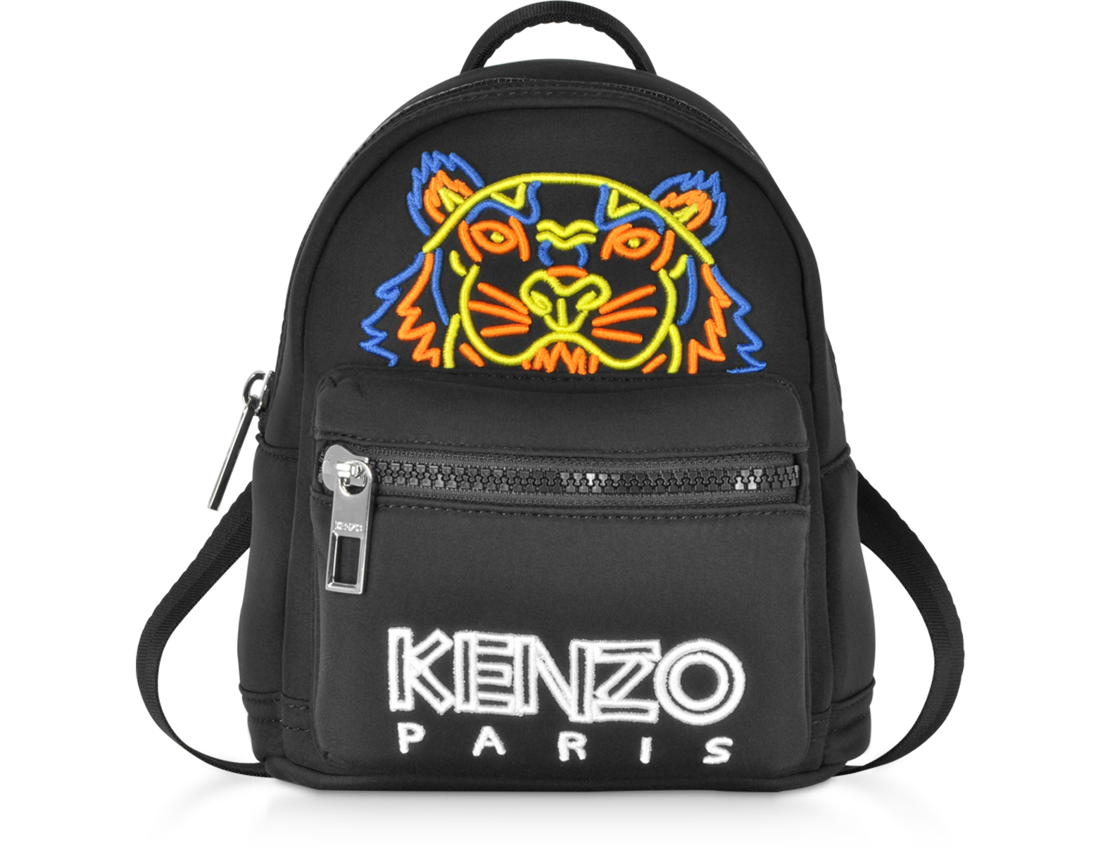 Black Neoprene Tiger Backpack at FORZIERI