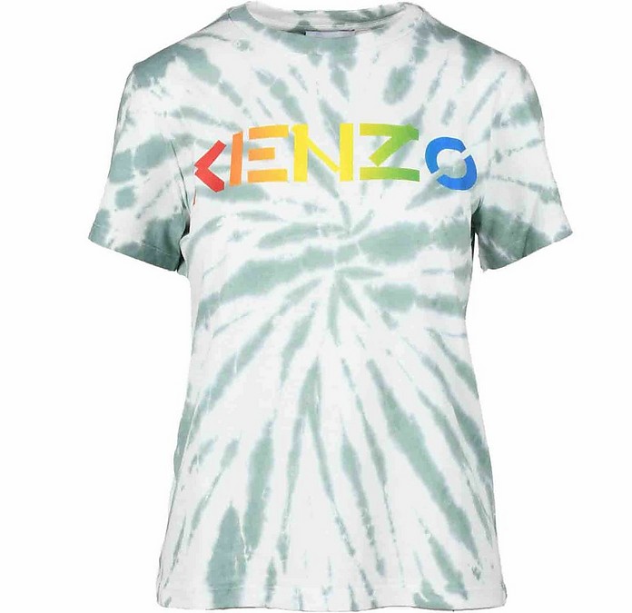 Women's White / Green T-Shirt - Kenzo